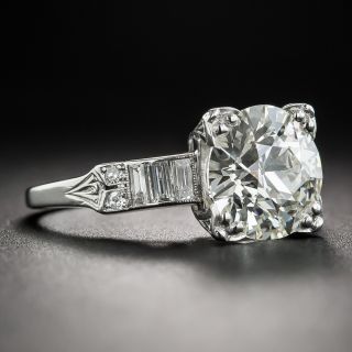 2.75 Carat Diamond Art Deco Engagement Ring - GIA L VS1