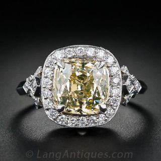 Fancy Yellow Diamond Engagement Ring 