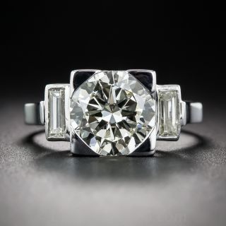 2.84 Carat Diamond Art Deco Ring
