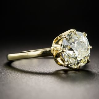 2.87 Carat Antique Cushion-Cut Diamond Engagement Ring - GIA O-P SI2