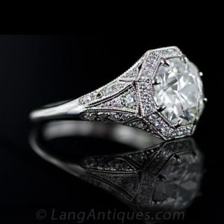 2.89 Carat Art Deco Style Diamond Ring