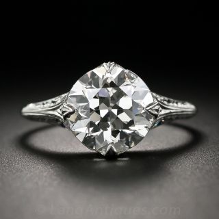 2.93 Carat Vintage Style Diamond Engagement Ring