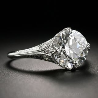 2.93 Carat Vintage Style Diamond Engagement Ring