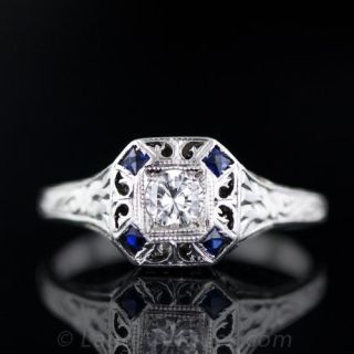.20 Carat Art Deco Diamond Engagement Ring