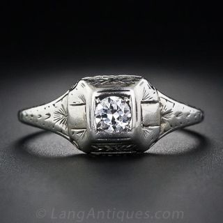 .20 Carat Art Deco Diamond Engagement Ring
