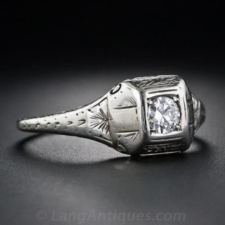 .20 Carat Art Deco Diamond Engagement Ring
