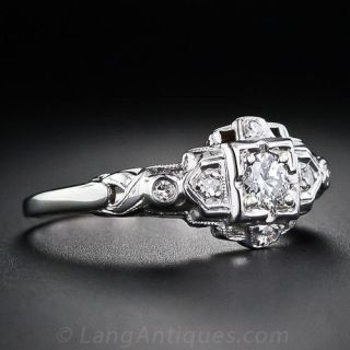 .20 Carat Art Deco Diamond Engagement Ring