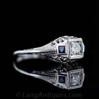 .20 Carat Art Deco Diamond Engagement Ring
