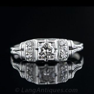 .20 Carat Art Deco Diamond Engagment Ring