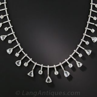 20 Carat Diamond and Platinum Fringe Necklace - 1