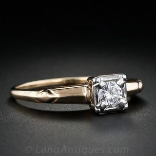 .20 Carat Diamond Vintage Solitare Illusion Ring