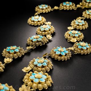 20K Gold Turquoise Necklace