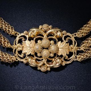 20K Gold Victorian Woven Necklace