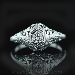 .21ct. Diamond Filigree Ring Main View