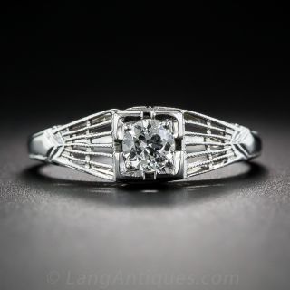 .22 Carat Art Deco Diamond Engagement Ring