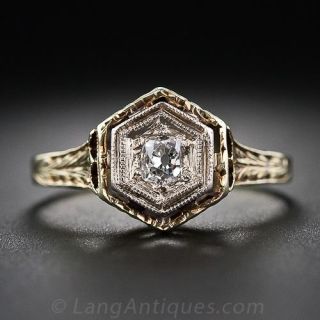.22 Carat Art Deco Diamond Solitaire