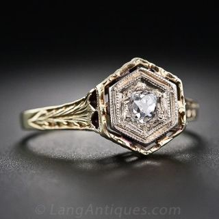 .22 Carat Art Deco Diamond Solitaire