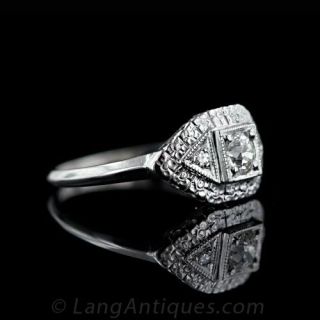 .22 Carat Diamond Engagement Ring, Circa 1950's