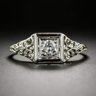 .22 Carat Two-Tone Vintage Diamond Engagement Ring