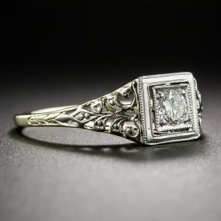 .22 Carat Two-Tone Vintage Diamond Engagement Ring