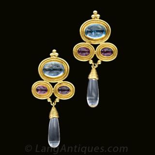 22k gold earrings, desisgned by Temple St. Claire