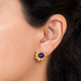 22K Lalaounis Lapis Earrings 