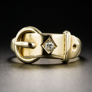 22K Victorian Diamond Buckle Band - 2