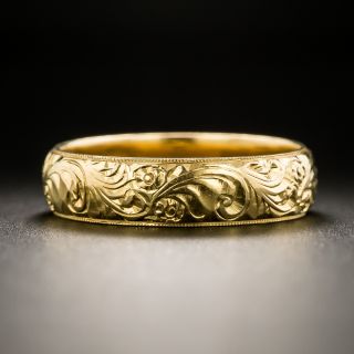 22K Victorian Style Wedding Band