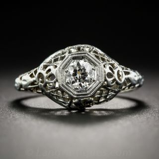.23 Carat Art Deco Diamond Engagement Ring