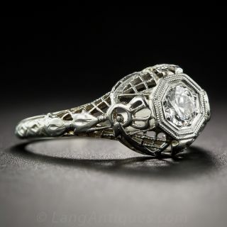 .23 Carat Art Deco Diamond Engagement Ring
