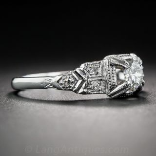 .23 Carat Diamond Art Deco Engagement Ring 