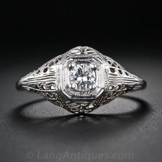 .23 Carat Diamond Vintage Engagement Ring