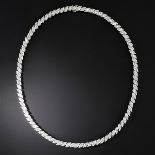 24.00 Carat Marquise-Cut Diamond Rivière Necklace  - 2