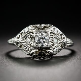 .24 Carat Art Deco Diamond Engagement Ring