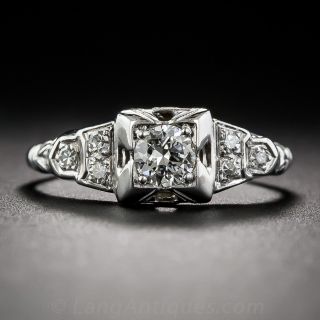 .24 Carat Art Deco Diamond Engagement Ring