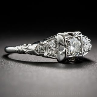 .24 Carat Art Deco Diamond Engagement Ring