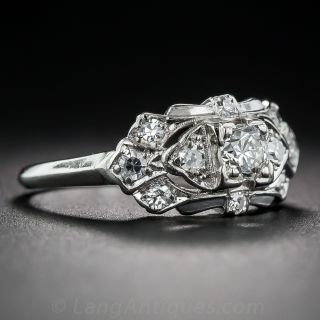 .25 Carat Diamond and Platinum Mid-Century Engagement Ring