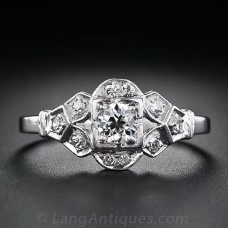 .25 Carat  Diamond Deco Engagement Ring
