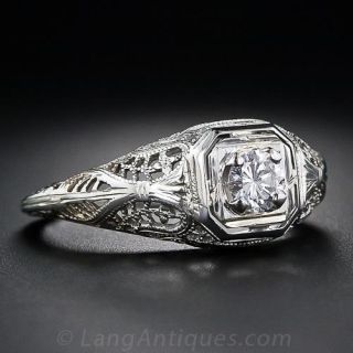 .25 Carat Diamond Filigree Engagement Ring