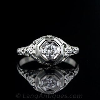 .25 Carat Diamond Filigree Ring