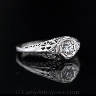.25 Carat Filigree Diamond Engagement Ring