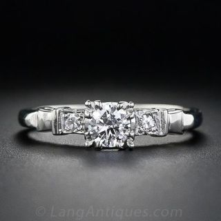 .25 Carat Mid-Century Diamond Engagement Ring