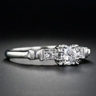 .25 Carat Mid-Century Diamond Engagement Ring