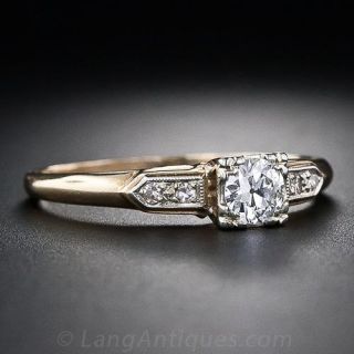 .25 Carat Midcentury Diamond Engagement Ring