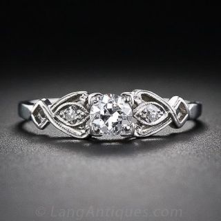.25 Carat Platinum and Diamond Art Deco Engagement Ring
