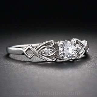 .25 Carat Platinum and Diamond Art Deco Engagement Ring
