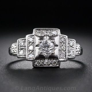 .25 Carat Platinum and Diamond Art Deco Engagement Ring