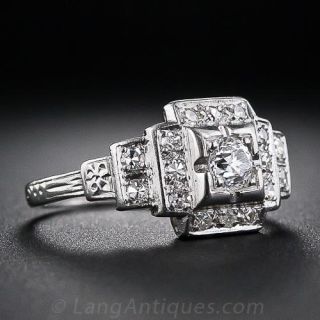 .25 Carat Platinum and Diamond Art Deco Engagement Ring