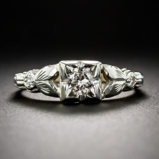 .25 Carat Two-Tone Gold Vintage Engagement Ring