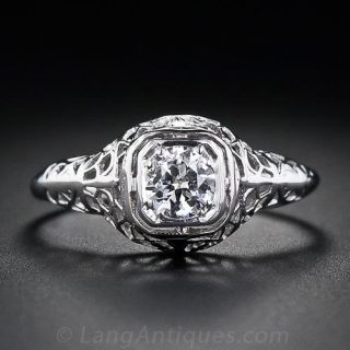.26 Carat Diamond Vintage Filigree Engagement Ring